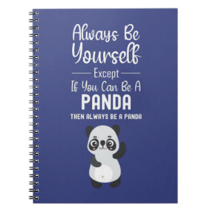 Cute Panda Gifts Kawaii Animal Fun Funny Cartoon Notebook