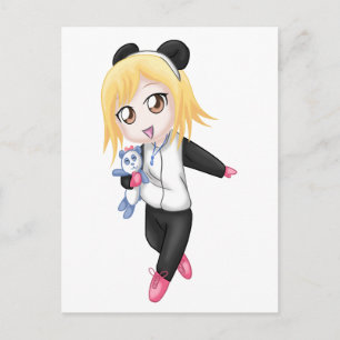 Cute Panda Girl Postcard
