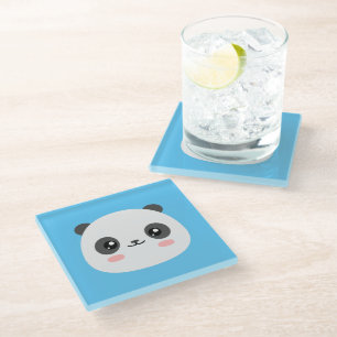 Cute Panda Glass Coaster