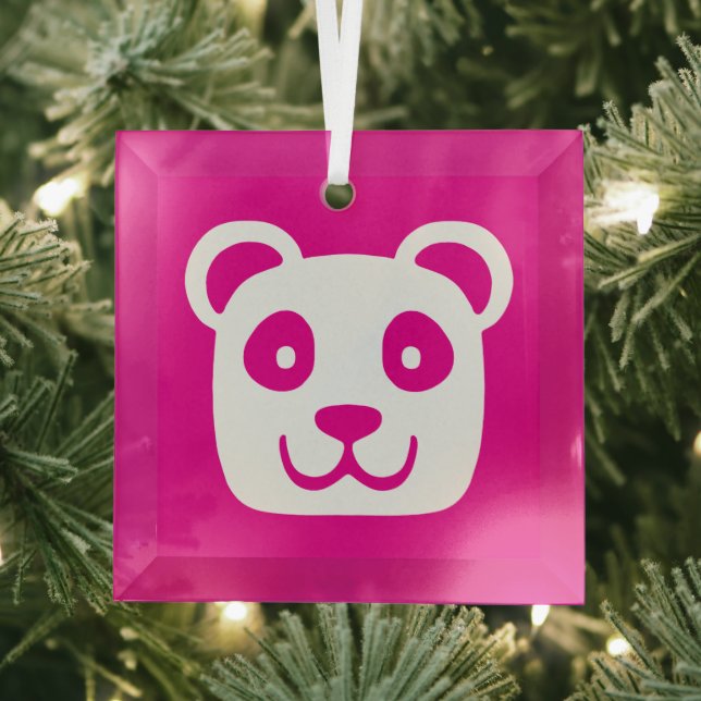 Cute Panda Glass Tree Decoration (Insitu)