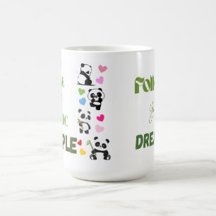 Cute Panda Graphic Tee with Slogan Coffee Mug