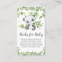 Cute Panda Greenery Baby Shower Books for Baby