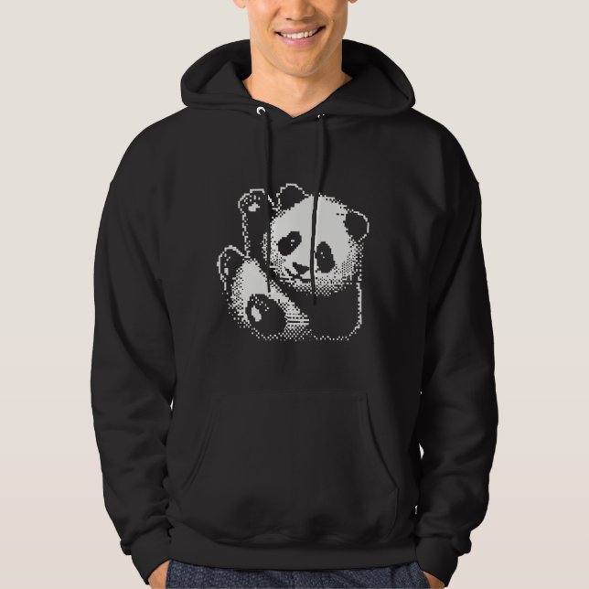 CUTE PANDA GREETING: HI! PANDA HOODIE (Front)