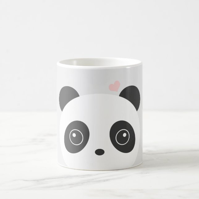 Cute Panda Grey Mug (Center)