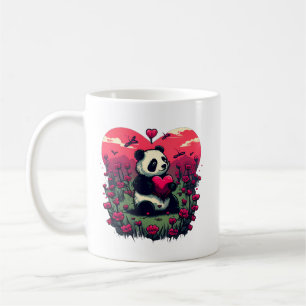 Cute Panda Holding Heart - Valentine's Day Gift Coffee Mug