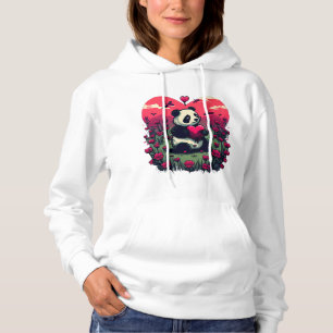 Cute Panda Holding Heart - Valentine's Day Gift Hoodie