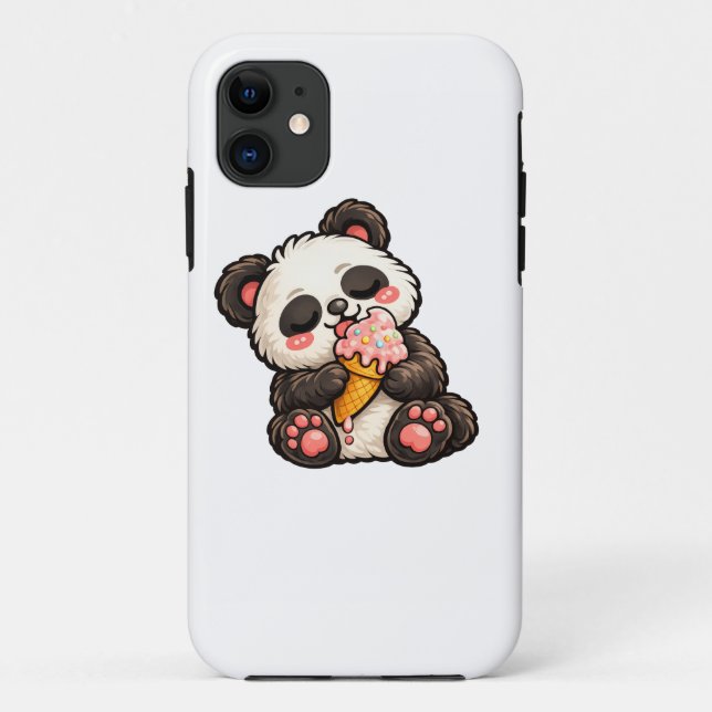 Cute Panda Ice Cream Case-Mate iPhone Case (Back)