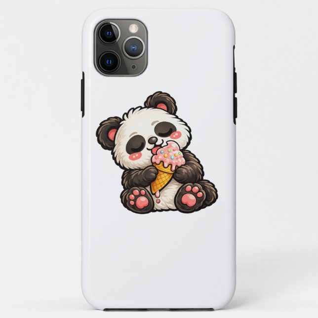 Cute Panda Ice Cream Case-Mate iPhone Case (Back)