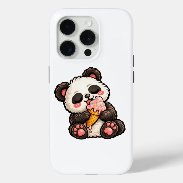 Cute Panda Ice Cream Case-Mate iPhone Case (Back)
