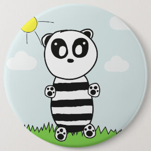 Cute Panda Illustration 6 Cm Round Badge