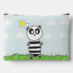 Cute Panda Illustration Accessory Pouch