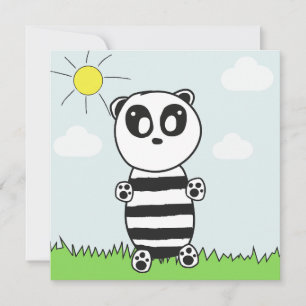 Cute Panda Illustration Announcement