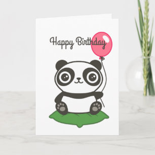 Cute Panda Illustration Card