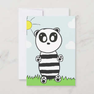 Cute Panda Illustration Card