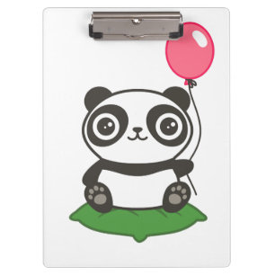 Cute Panda Illustration Clipboard