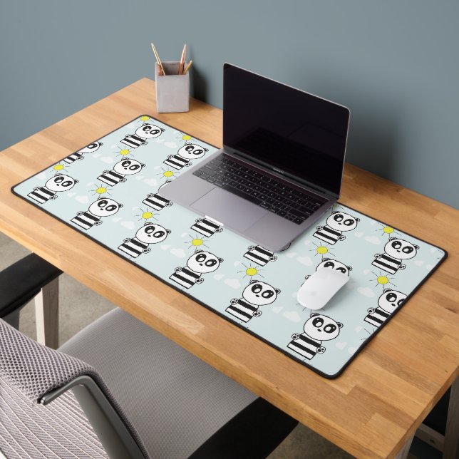 Cute Panda Illustration Desk Mat (Office 2)