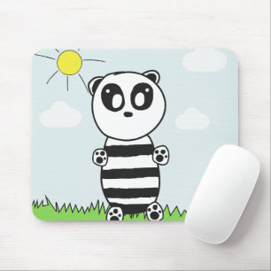 Cute Panda Illustration Mouse Mat