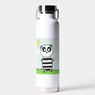 Cute Panda Illustration Water Bottle