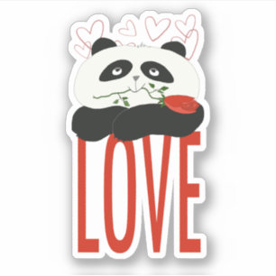 Cute Panda in Love