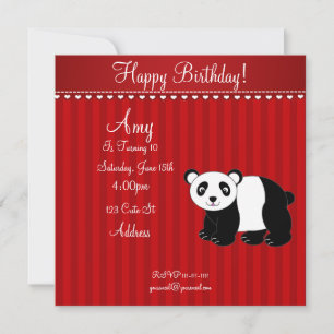 Cute panda invitation