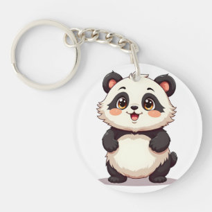 Cute Panda Keychain   Adorable Panda Accessory