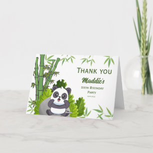 Cute Panda Kiddie Birthday  Thank You Card