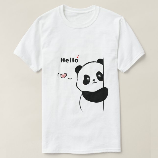 Cute Panda Look T-Shirt | Funny Animal Graphic  (Design Front)