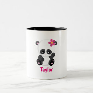 Cute Panda Lover Personalise Two-Tone Coffee Mug