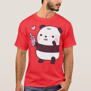 Cute Panda Loves Taro Bubble Tea T-Shirt