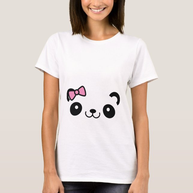 Cute Panda Maternity T-Shirt (Front)