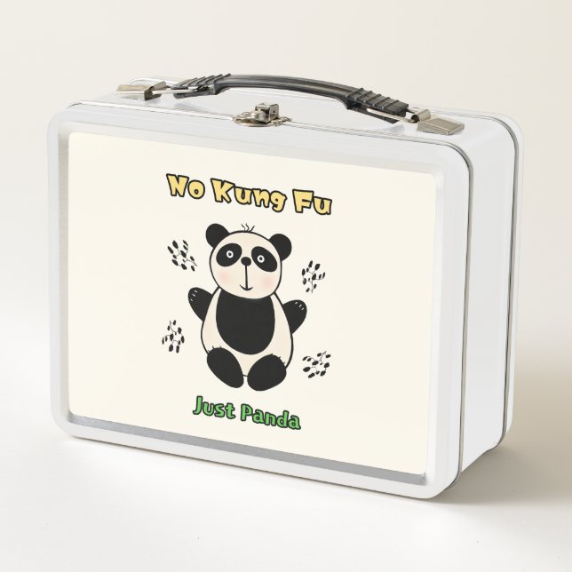 Cute panda metal lunch box (Front)
