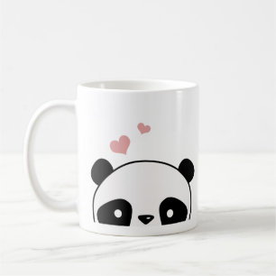 Cute Panda Monogram Script Coffee Mug