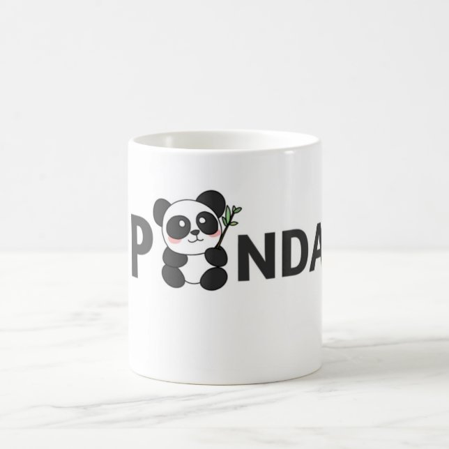 Cute Panda mug- Adorable black and white mug (Center)