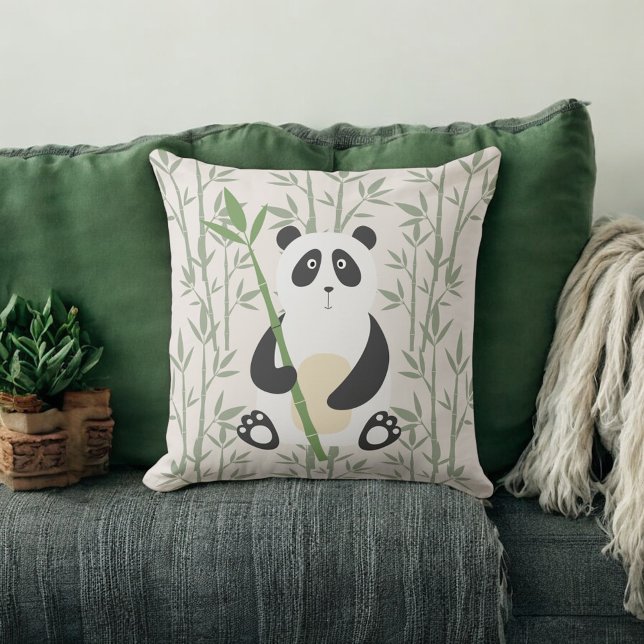 Cute Panda Nursery Throw Pillow (Creator Uploaded)