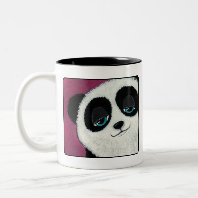 Cute Panda On Pink Mug (Left)