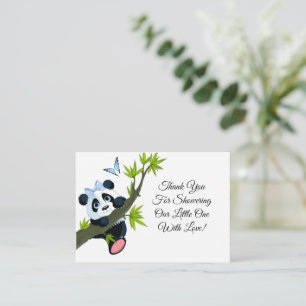 Cute Panda On Tree Thank You Card