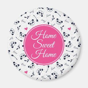 Cute Panda Pattern Design. Magnet