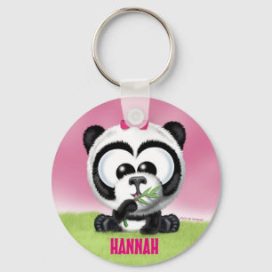 Cute Panda Personalised Keychain