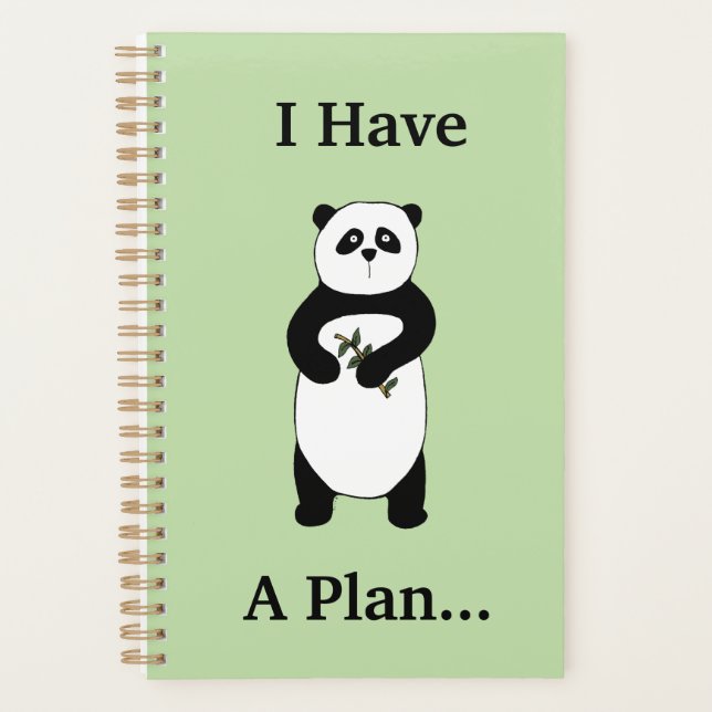 Cute Panda Personalised Planner (Front)