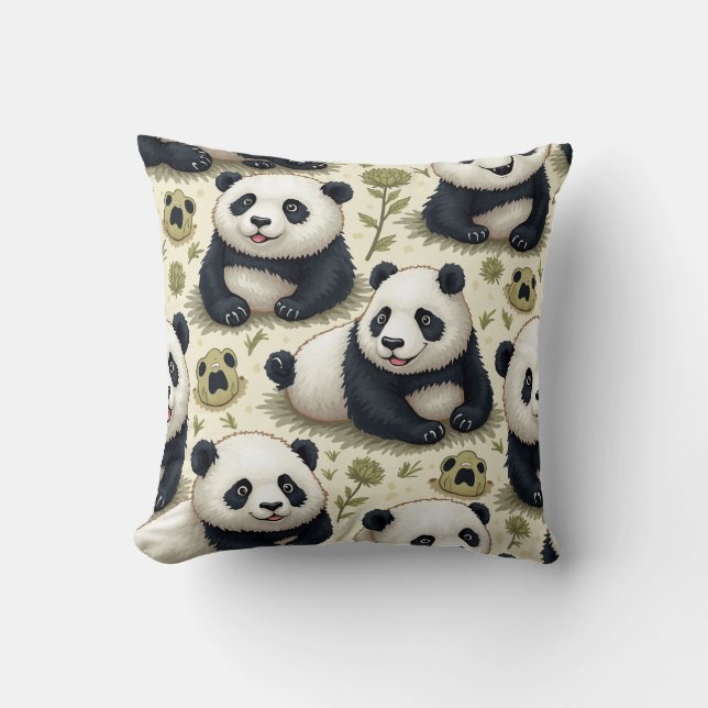 Cute Panda Pillow Cushion (Front)