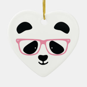 Cute Panda Pink Ceramic Tree Decoration