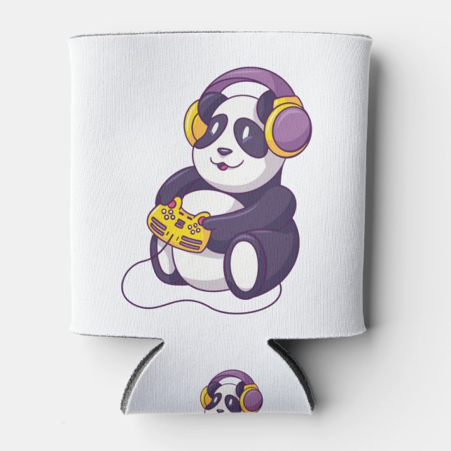 Cute Panda Playing Video Games - Funny Animals Can Cooler (Front)