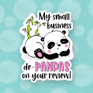 Cute Panda Pun Funny Leave a Review Small Business