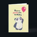 Cute Panda Pun Pandastic Bday Funny Birthday Card<br><div class="desc">Funny and cute birthday card for those who love puns and humour. Perfect way to wish your friends and family happy birthday.  Visit our store for more birthday card collection. You'll find something cool,  humourous and sometimes sarcastic birthday cards for your special someone.</div>
