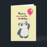 Cute Panda Pun Pandastic Bday Funny Birthday Card<br><div class="desc">Funny and cute birthday card for those who love puns and humour. Perfect way to wish your friends and family happy birthday.  Visit our store for more birthday card collection. You'll find something cool,  humourous and sometimes sarcastic birthday cards for your special someone.</div>
