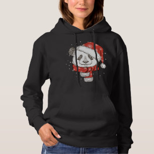 Cute Panda Santa's Hat Christmas Panda Bear Lover Hoodie