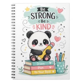 Cute Panda School Notebook