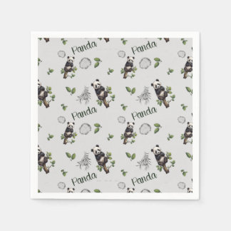 Cute Panda Seamless Pattern  Napkin
