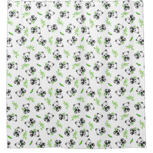 Cute Panda Shower Curtain