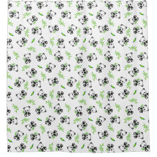 Cute Panda Shower Curtain